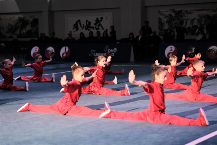 俄羅斯青少年在開幕式上進(jìn)行武術(shù)表演。駐俄羅斯大使館供圖